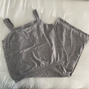 Wide leg pant knit set